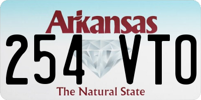 AR license plate 254VTO