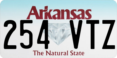AR license plate 254VTZ