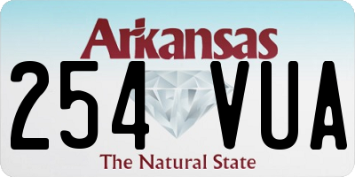 AR license plate 254VUA