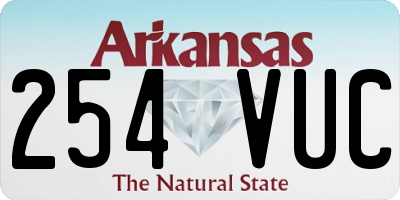 AR license plate 254VUC