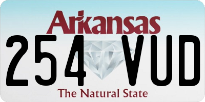 AR license plate 254VUD