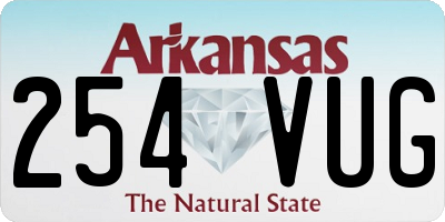 AR license plate 254VUG