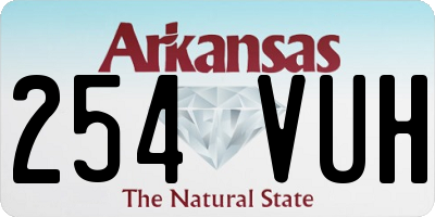 AR license plate 254VUH