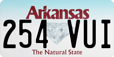 AR license plate 254VUI