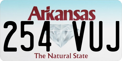 AR license plate 254VUJ