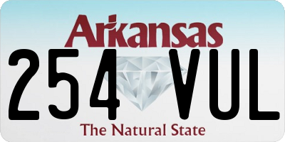 AR license plate 254VUL