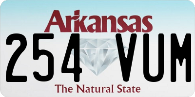AR license plate 254VUM