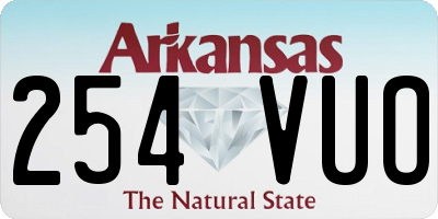 AR license plate 254VUO