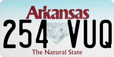 AR license plate 254VUQ