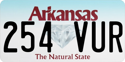 AR license plate 254VUR