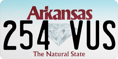 AR license plate 254VUS
