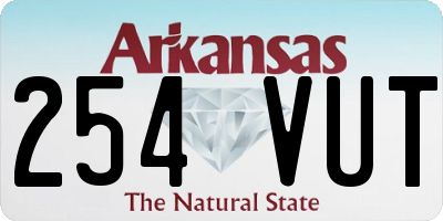AR license plate 254VUT