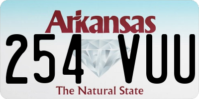 AR license plate 254VUU