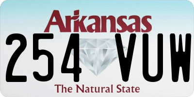 AR license plate 254VUW