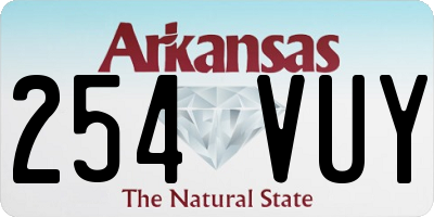 AR license plate 254VUY