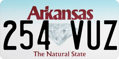 AR license plate 254VUZ