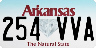 AR license plate 254VVA