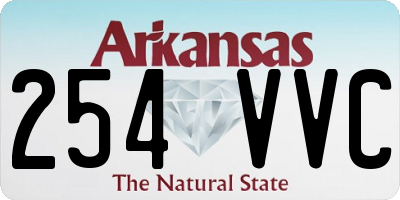 AR license plate 254VVC