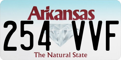 AR license plate 254VVF