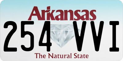 AR license plate 254VVI