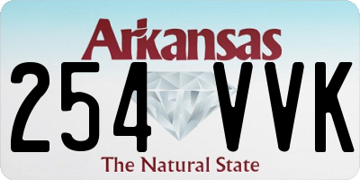 AR license plate 254VVK