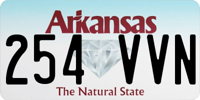 AR license plate 254VVN