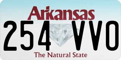 AR license plate 254VVO