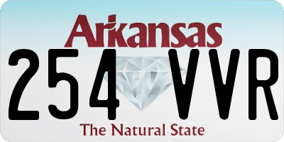 AR license plate 254VVR