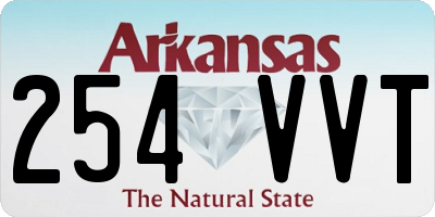 AR license plate 254VVT
