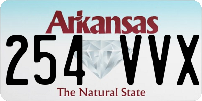 AR license plate 254VVX