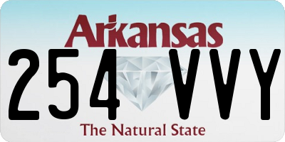 AR license plate 254VVY