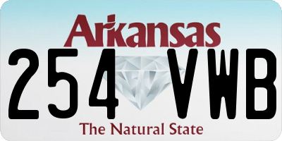 AR license plate 254VWB