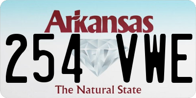 AR license plate 254VWE