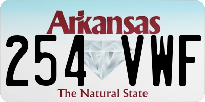 AR license plate 254VWF