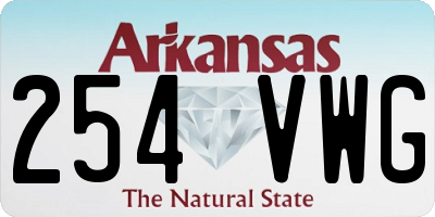 AR license plate 254VWG