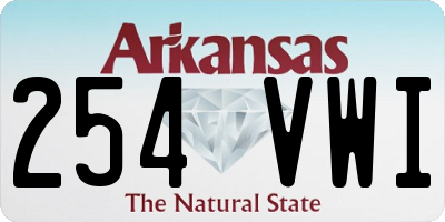 AR license plate 254VWI