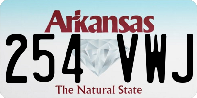 AR license plate 254VWJ