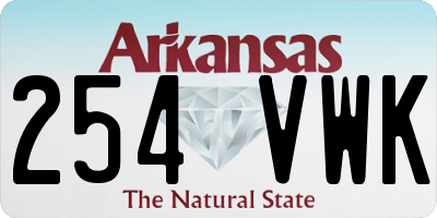 AR license plate 254VWK