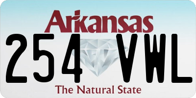 AR license plate 254VWL