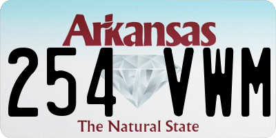 AR license plate 254VWM