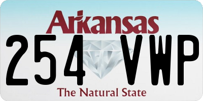 AR license plate 254VWP
