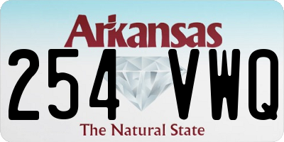 AR license plate 254VWQ