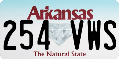 AR license plate 254VWS