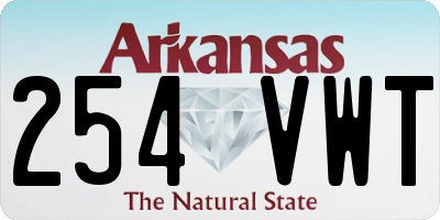 AR license plate 254VWT