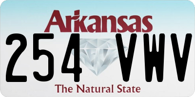 AR license plate 254VWV