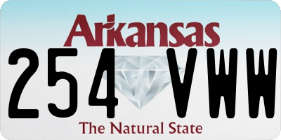 AR license plate 254VWW