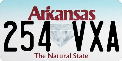 AR license plate 254VXA
