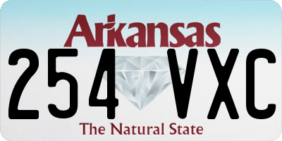 AR license plate 254VXC