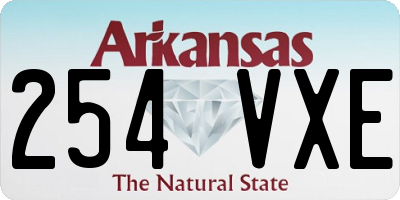 AR license plate 254VXE