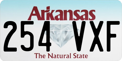 AR license plate 254VXF